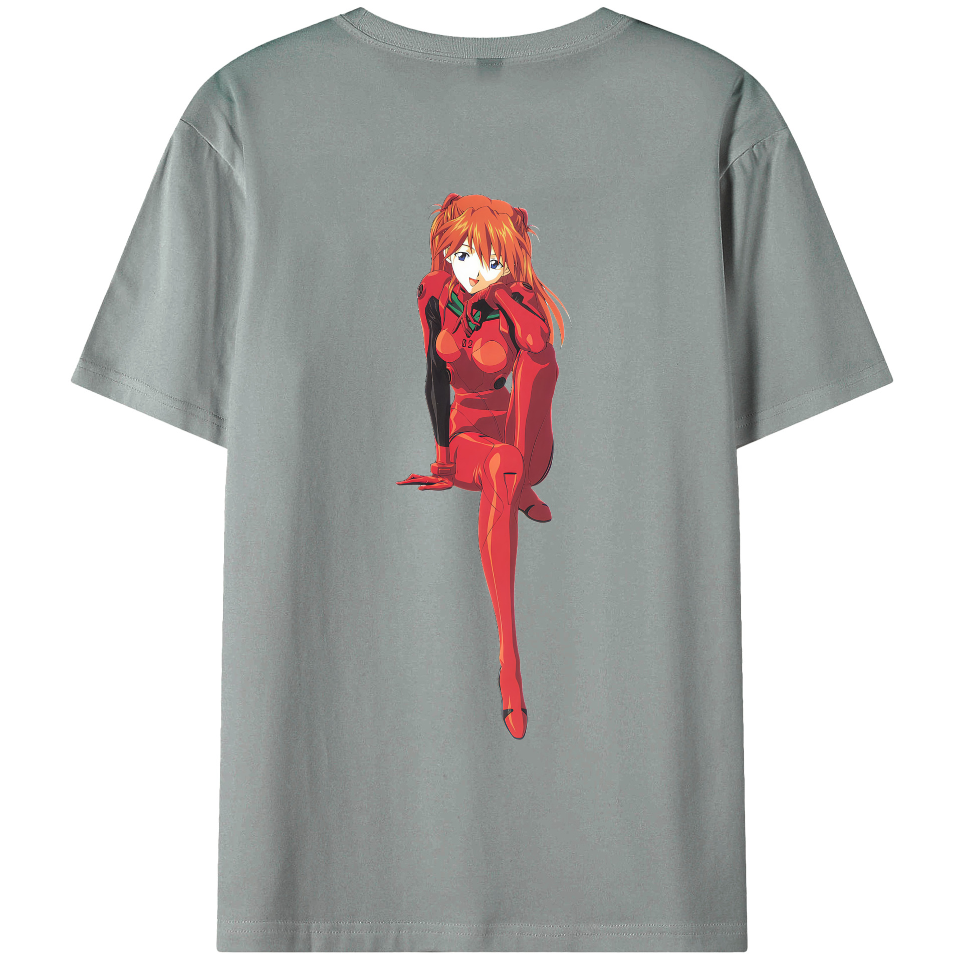 （画像用） EVA 新世紀エヴァンゲリオン 綿100％ メンズ半袖Tシャツ（バックプリント） 通気性